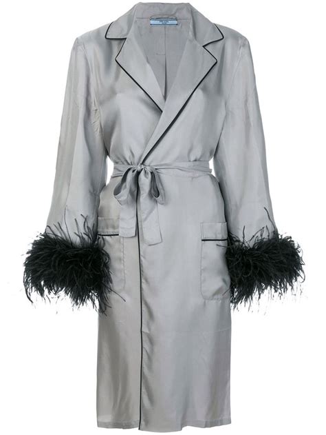 prada bathrobe|prada geometric silk robe.